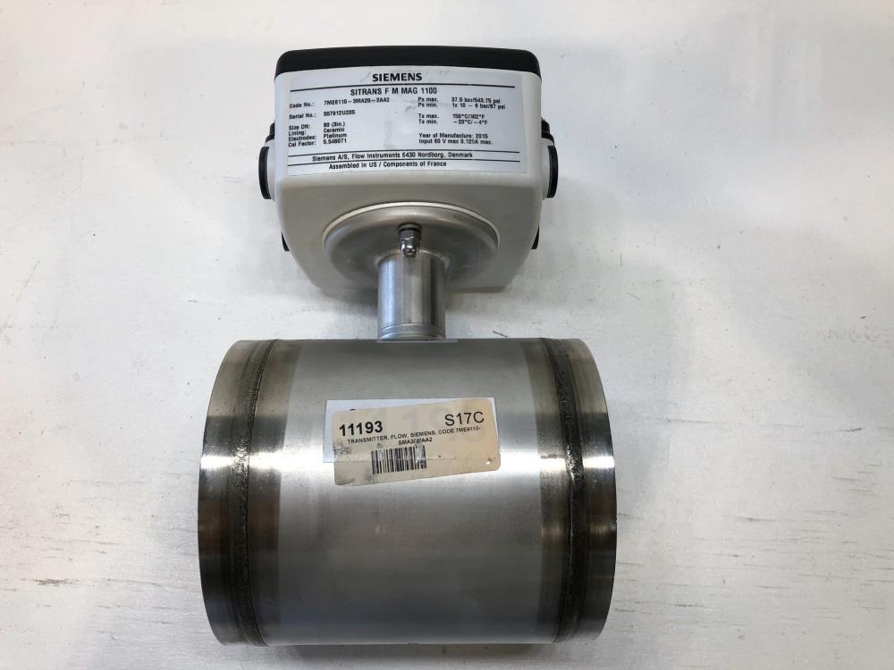 Siemens Sitrans F M MAG 1100 Electromagnetic Flow Sensor 7ME6110-3MA20-2AA2